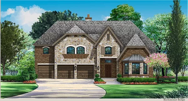 image of french country house plan 9497